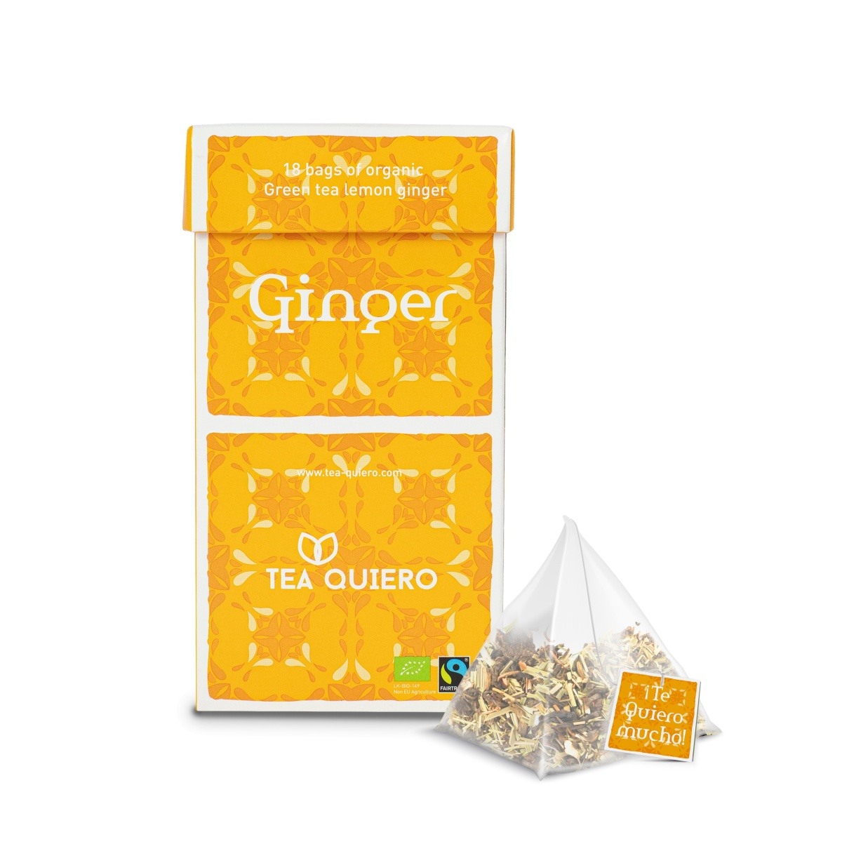 Ginger Lemongrass Green Tea Pyramids - Tea Quiero