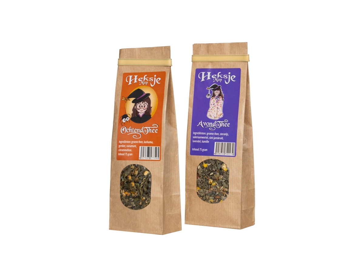 Heksje Miep Losse Ochtendthee 75 gram & Avondthee 75 gram