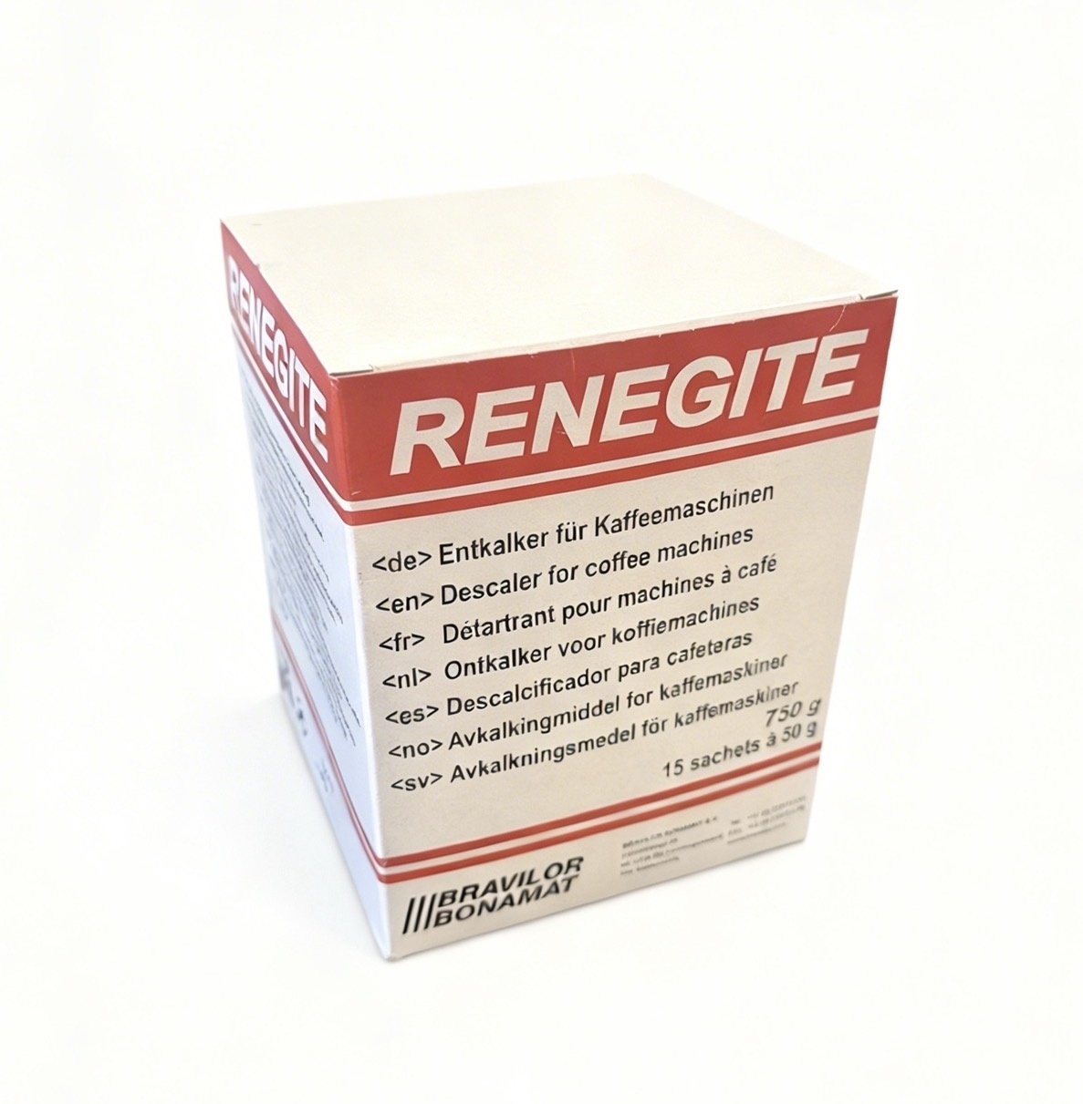 Bravilor Bonamat Renegite Ontkalker doos à 15 sachets voor koffiesystemen