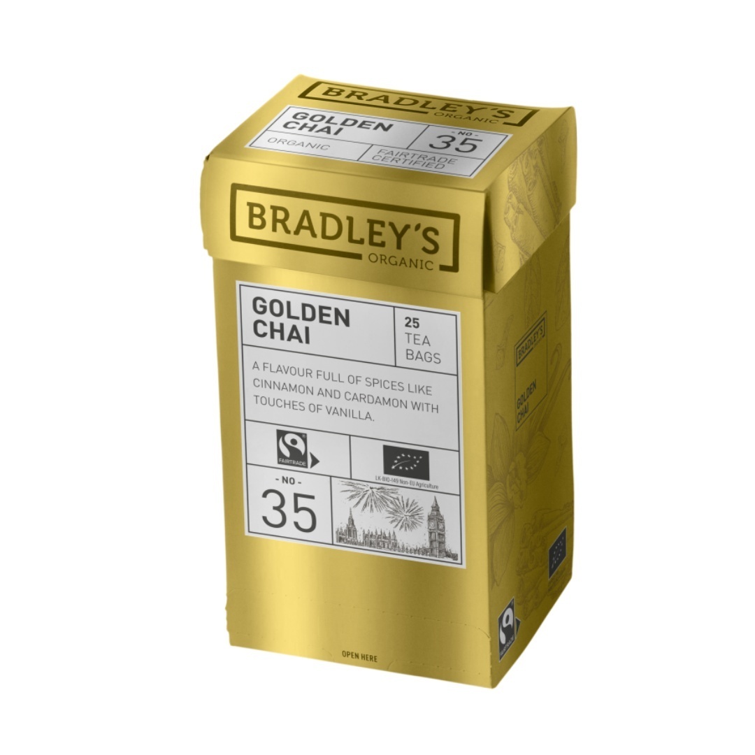 Black Tea Golden Chai (35) - Bradley's 4 x 25