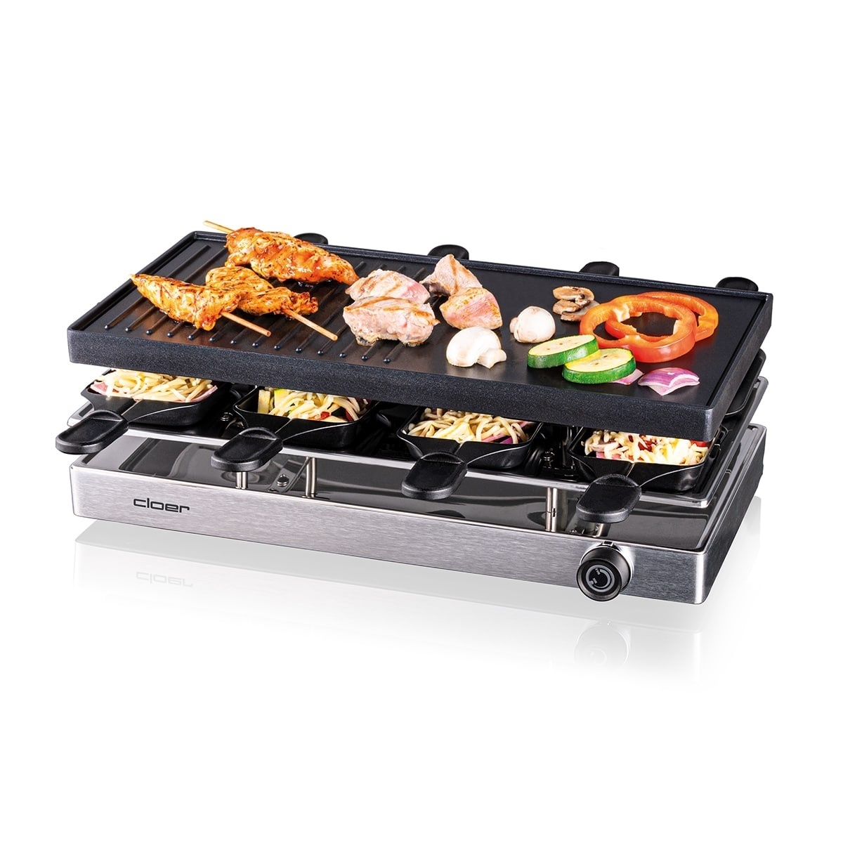 Cloer raclettegrill 6458 voor 8 personen