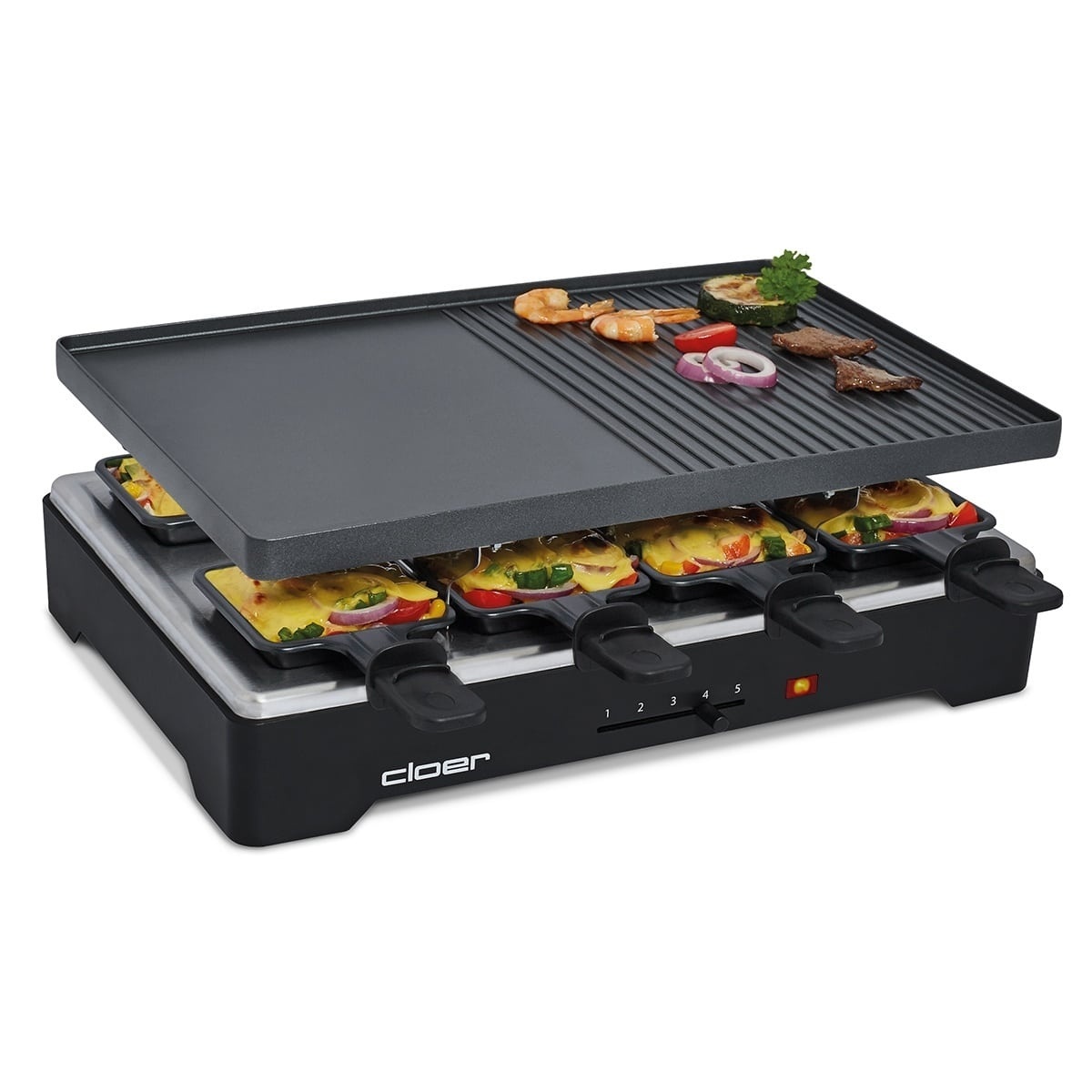 Cloer raclettegrill 6446 voor 8 personen