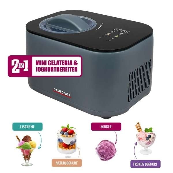 Gastroback Mini Gelateria 2-in-1 ijsmachine met compressor 42901