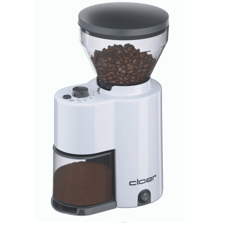 Cloer koffiemolen 7521 met conisch maalwerk - Wit